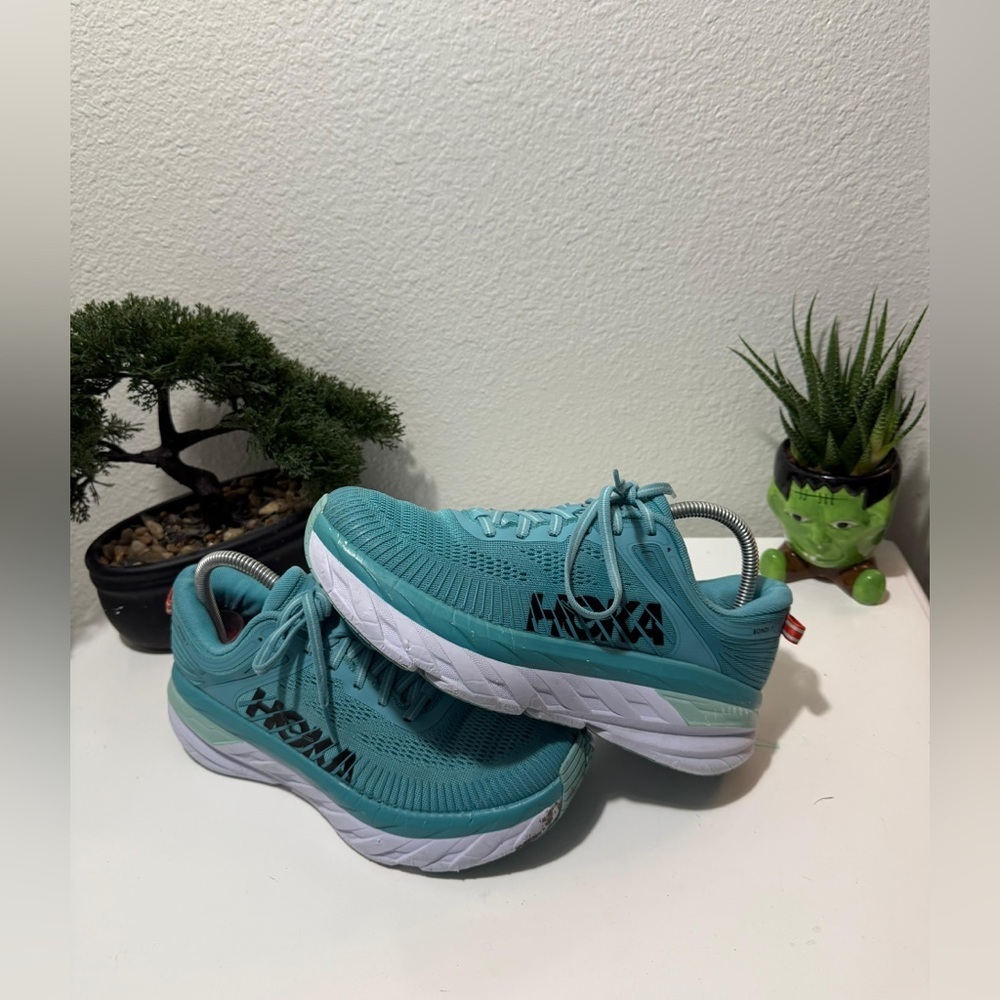 Hoka women size 8 bondi 7Teal Athletic Shoes